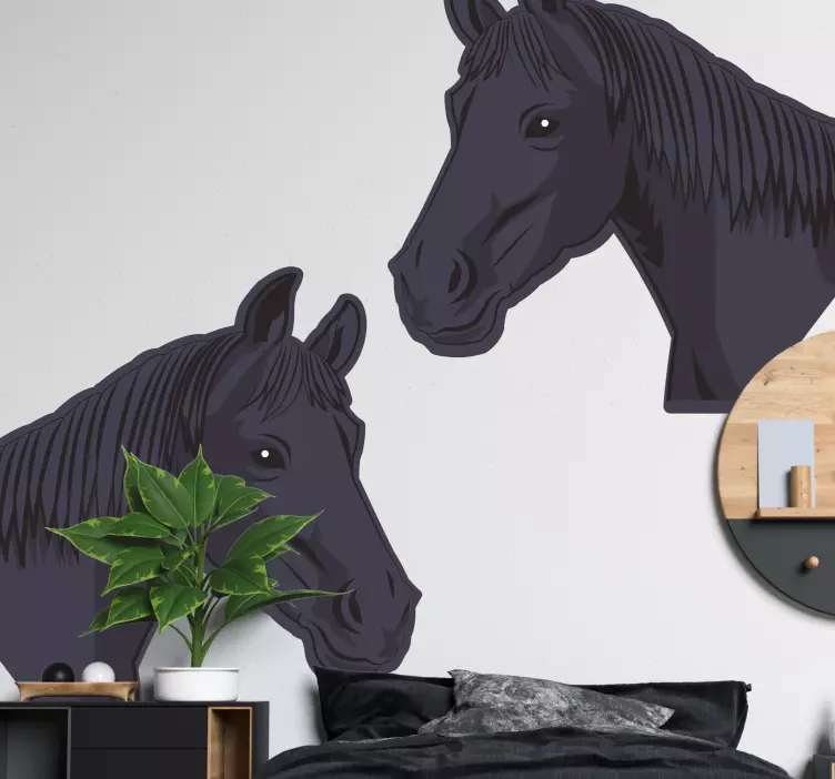 Naljepnica divljih životinja umjetničko djelo konjske glave - TenStickers