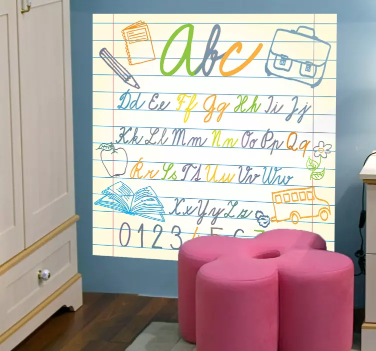 Naljepnica za abecedu bilježnica za djecu - TenStickers