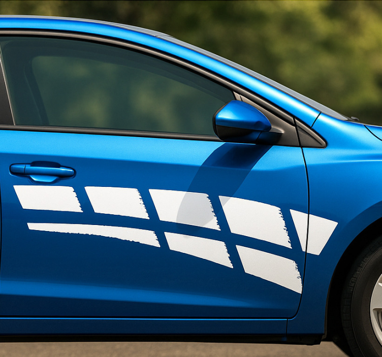 Naljepnica za auto monokromatske apstraktne pruge - TenStickers