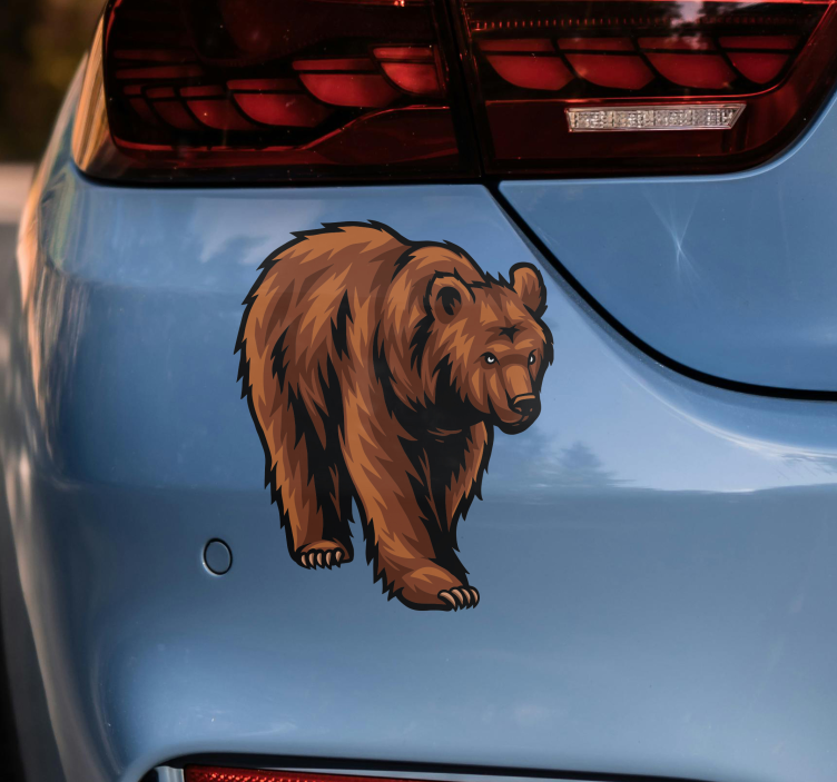 Naljepnica za auto ilustracija medvjeda - TenStickers