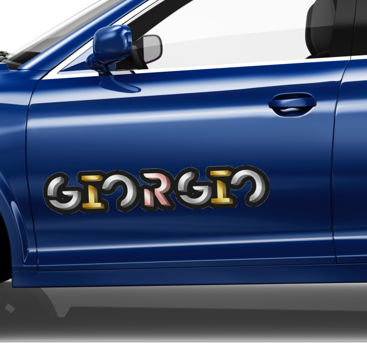 Naljepnica za auto kreiranje personaliziranog imena - TenStickers