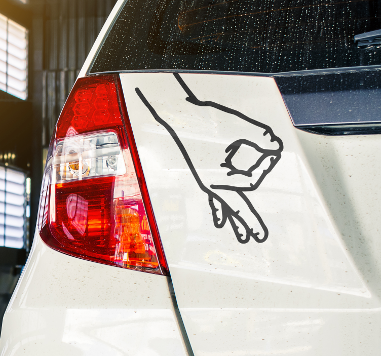 Naljepnica za auto prsti u krugu - TenStickers