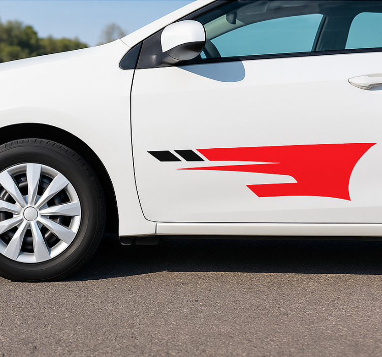 Naljepnica za auto sportski bočni detalji - TenStickers