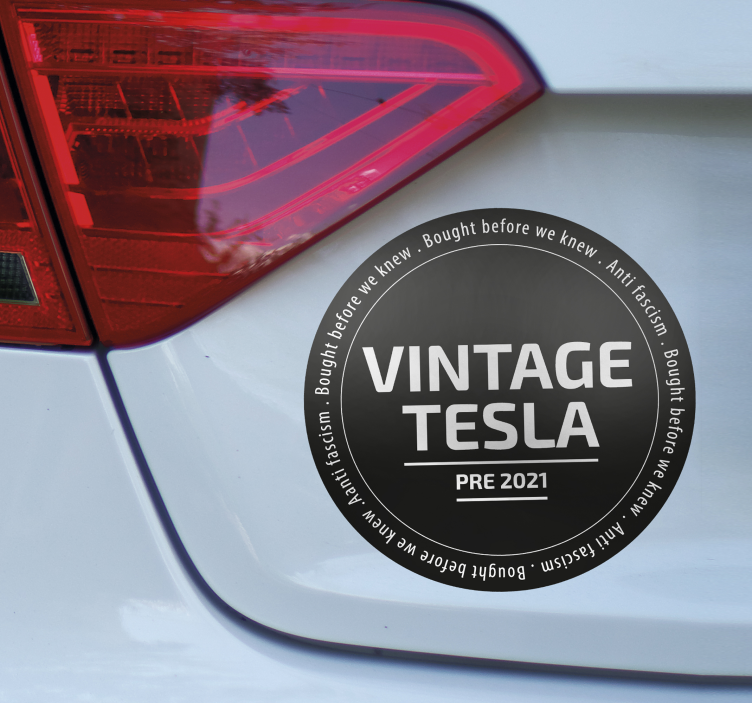 Naljepnica za auto starinska tesla - TenStickers