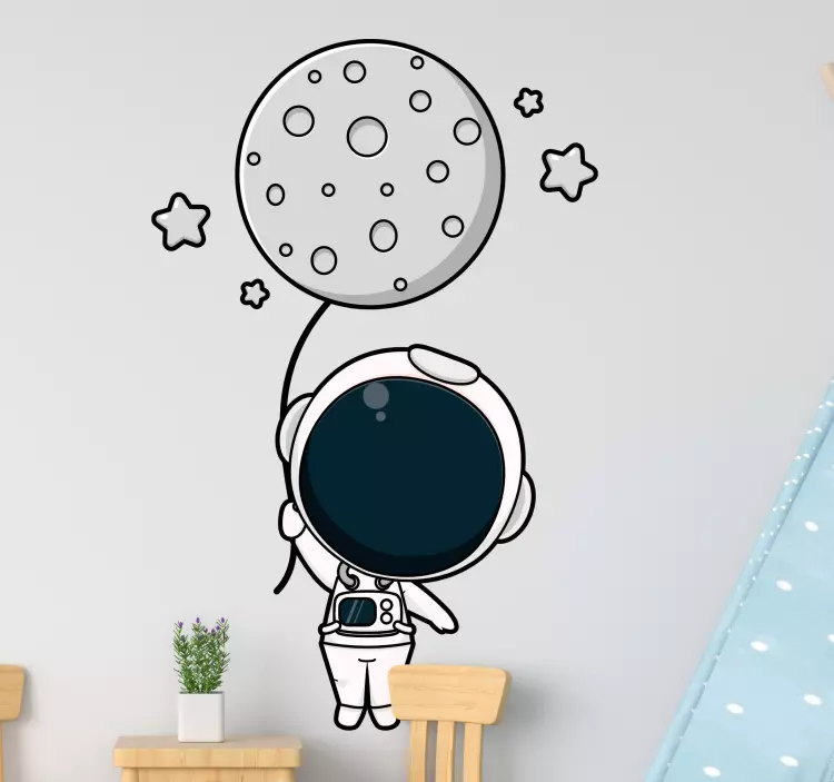 Naljepnica za djecu astronaut s balonom - TenStickers