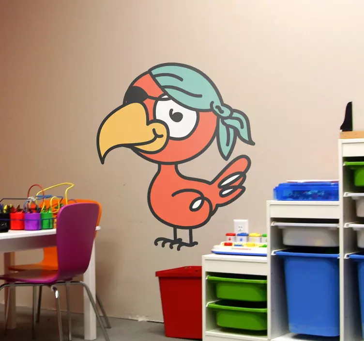 Naljepnica za djecu gusarske papige - TenStickers