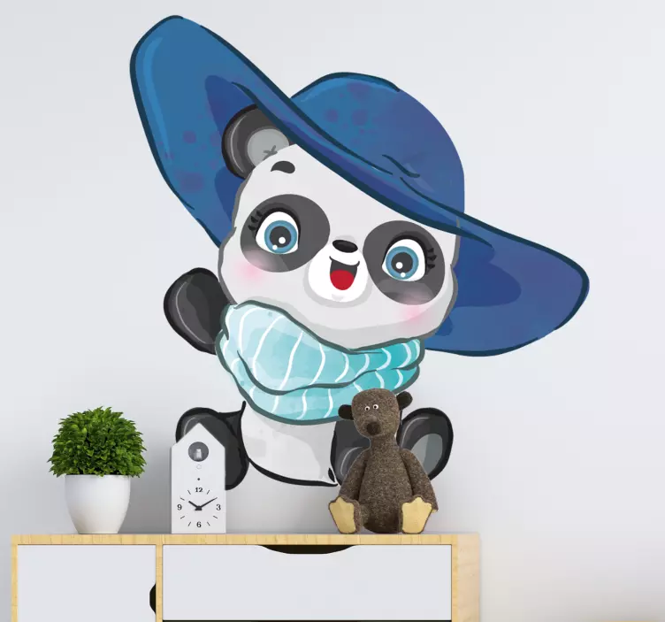 Naljepnica za djecu s likom sretnog panda - TenStickers