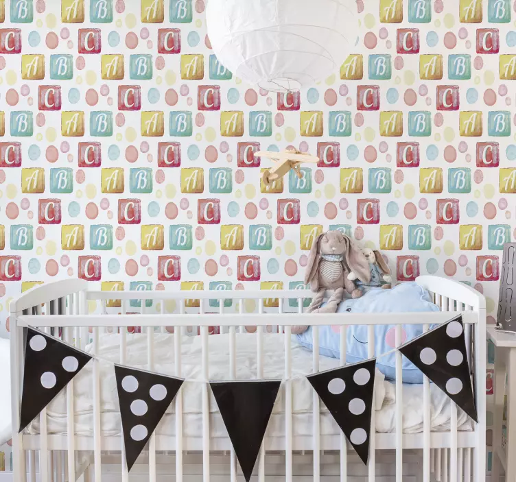 Naljepnica za djecu šareni blokovi abecede - TenStickers