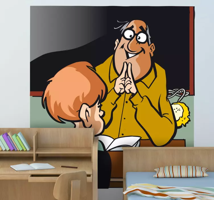 Naljepnica za djecu učitelj na dužnosti - TenStickers