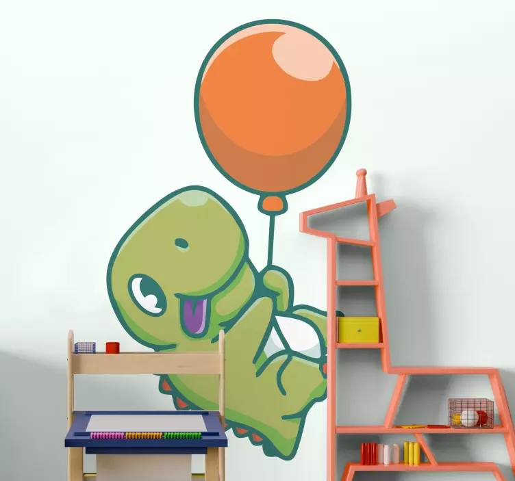 Naljepnica za djecu veseli dinosaur balon - TenStickers