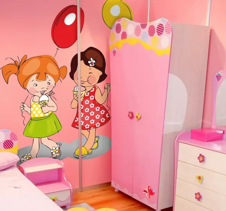 Naljepnica za djevojčice, balone i sladoled - TenStickers