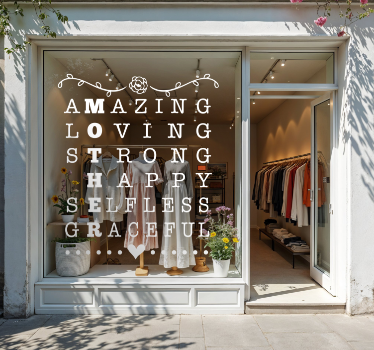 Naljepnica za izloge koncepti majke - TenStickers