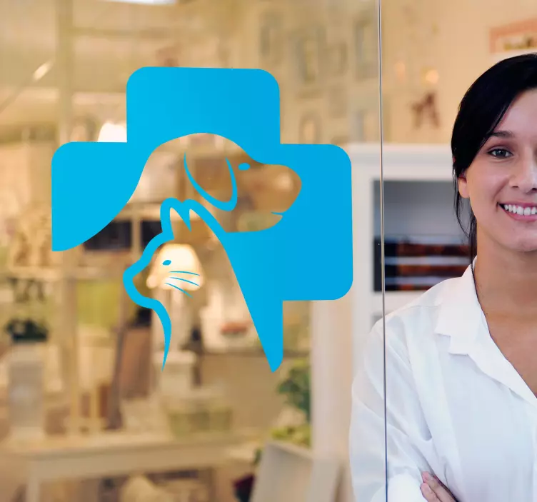 Naljepnica za izloge logotip za njegu kućnih ljubimaca - TenStickers