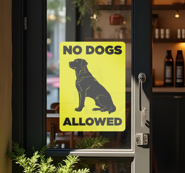 Naljepnica za izloge no dogs allowed - TenStickers