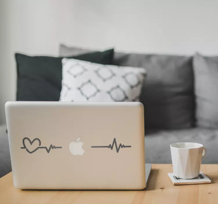 Naljepnica za kardiogram za prijenosno računalo - TenStickers