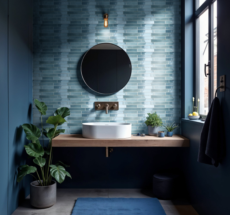 Naljepnica za kupaonicu svijetloplava - TenStickers