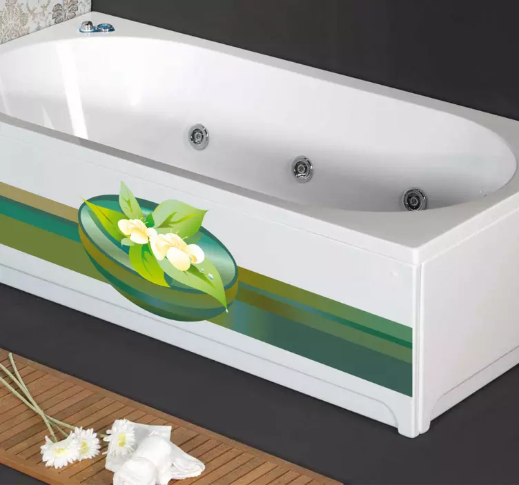 Naljepnica za kupatilo zen cvijet - TenStickers