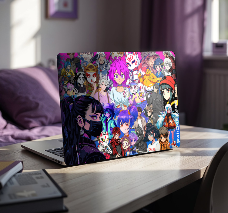 Naljepnica za laptop anime likovi - TenStickers