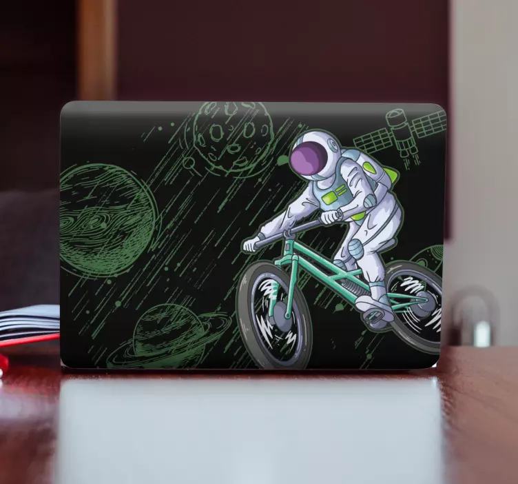 Naljepnice za laptop astronaut na biciklu - TenStickers