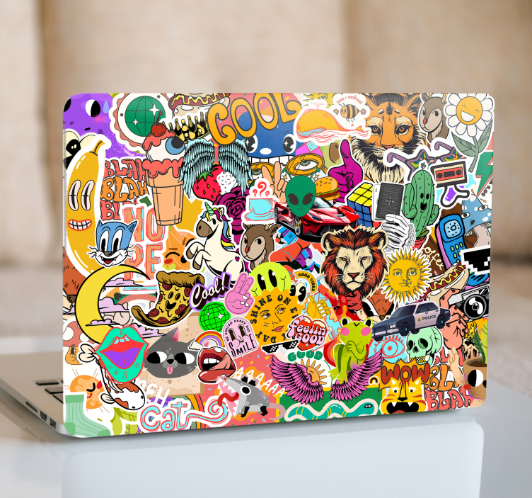 Naljepnica za laptop cool slučajni dizajni - TenStickers