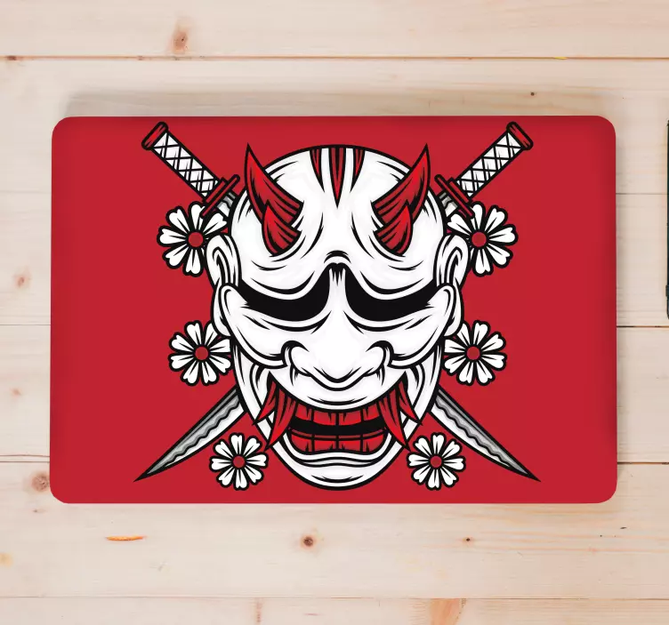 Naljepnica za laptop dizajn kitsune maske - TenStickers