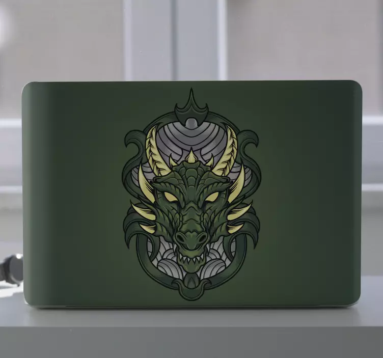Naljepnica za laptop mitološki zmaj emblem - TenStickers