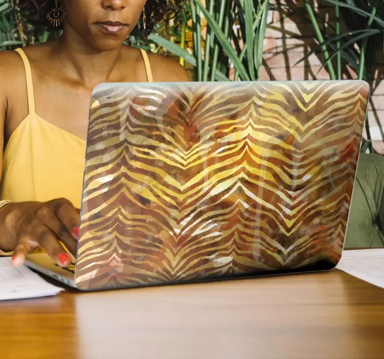 Naljepnica za laptop motiv tigrovih pruga - TenStickers