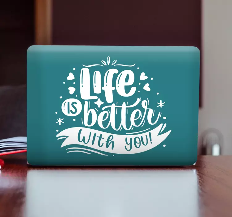 Naljepnica za laptop motivacijska životna izjava - TenStickers