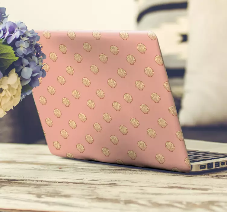 Naljepnica za laptop navlaka s motivom školjke - TenStickers