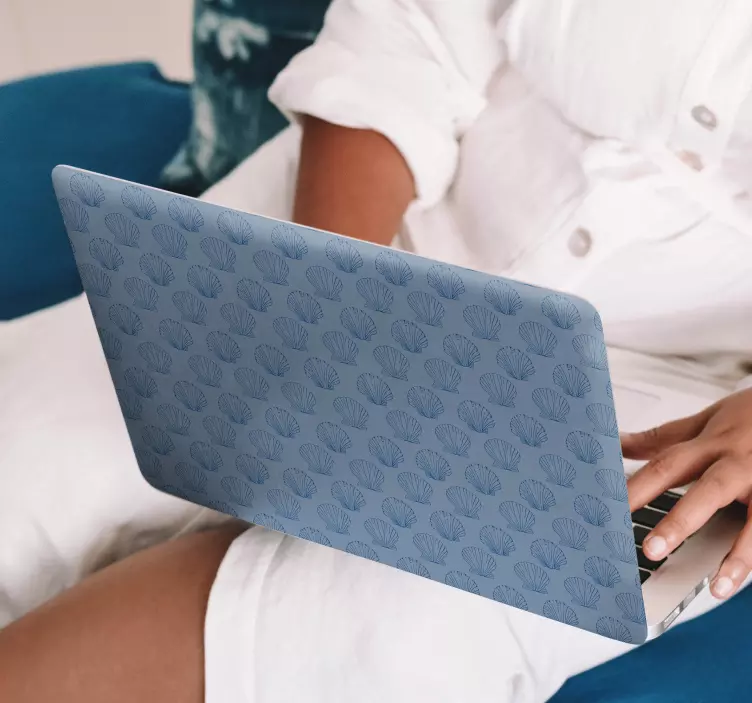 Naljepnica za laptop navlaka s uzorkom školjki - TenStickers