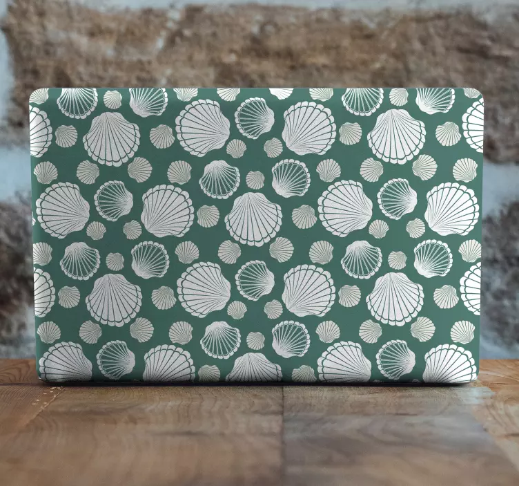 Naljepnica za laptop poklopac s uzorkom školjke - TenStickers