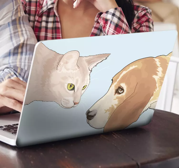 Pas psa i mačke lice kože laptopa - TenStickers