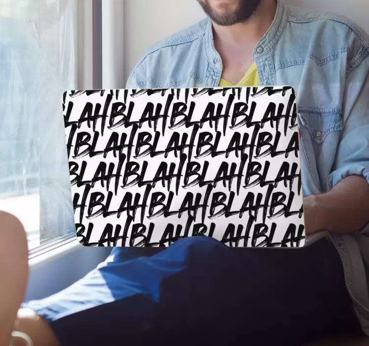 Naljepnica za laptop uzorak ponovljene fraze - TenStickers