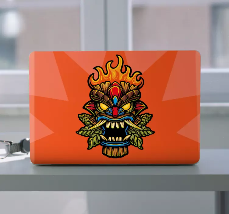 Naljepnica za laptop vatreni ričući zmaj - TenStickers