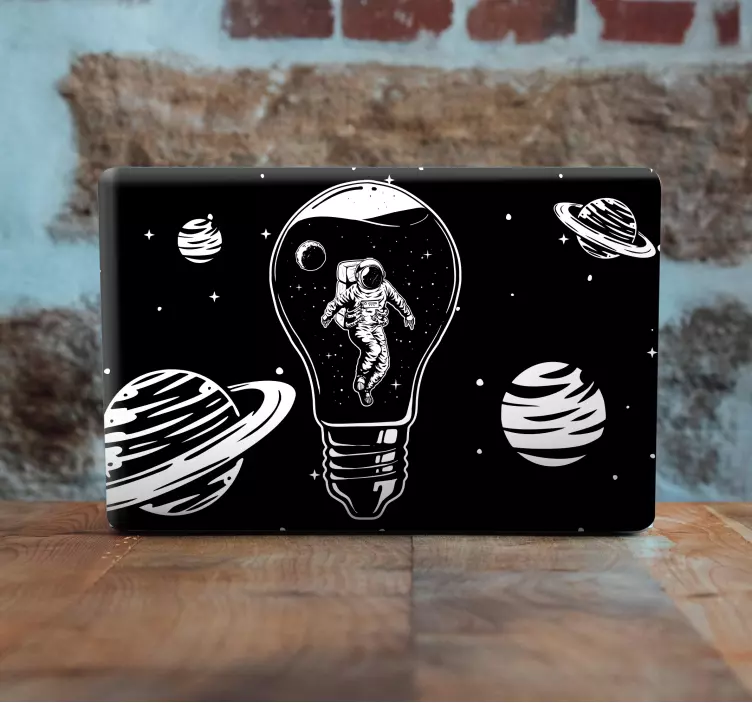 Naljepnice za laptop astronautska žarulja - TenStickers