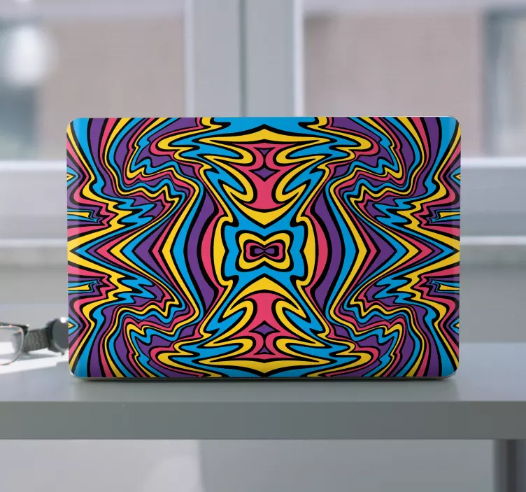 Naljepnica za laptop živahan geometrijski koncept - TenStickers