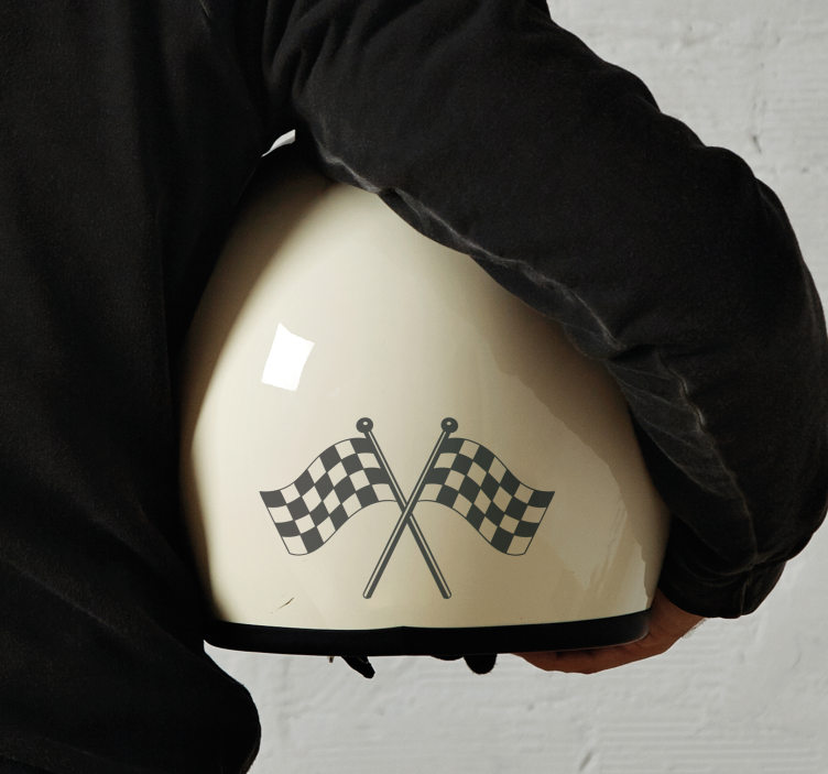 Naljepnica za motor dizajn trkaćih zastava - TenStickers