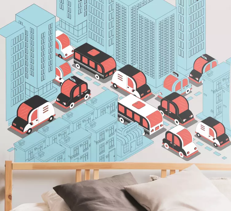 Naljepnica za motor ilustracija prometne scene - TenStickers