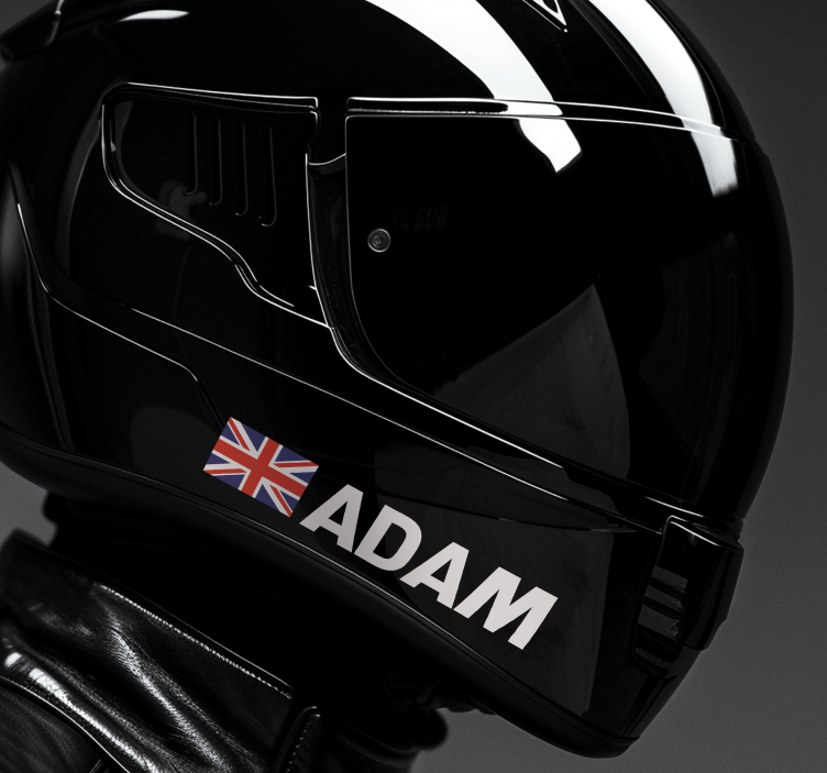 Naljepnica za motor ime s dizajnom zastave - TenStickers