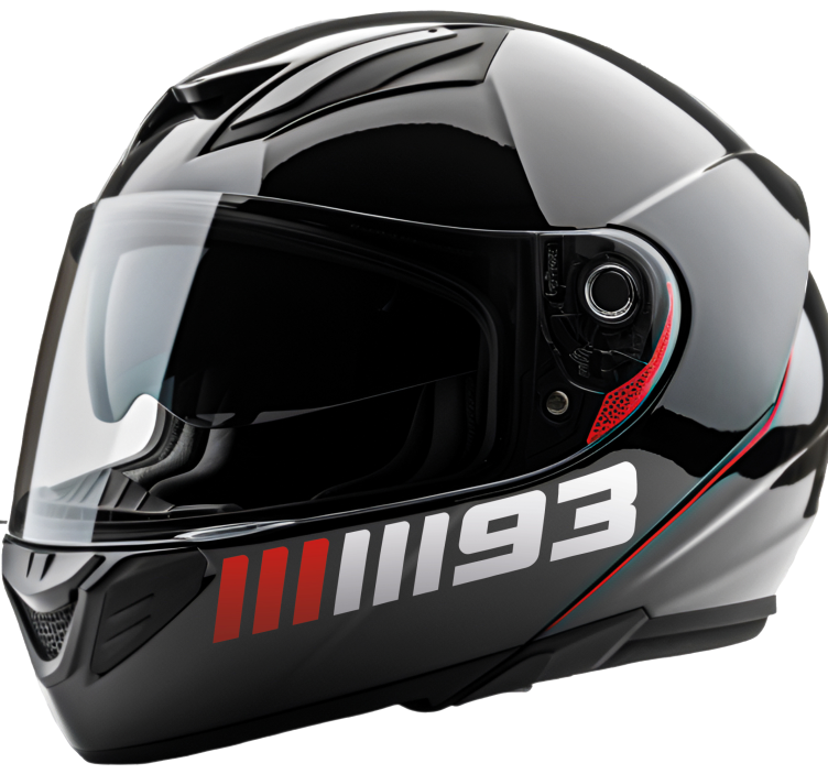 Naljepnica za motor personalizirani dizajn broja - TenStickers