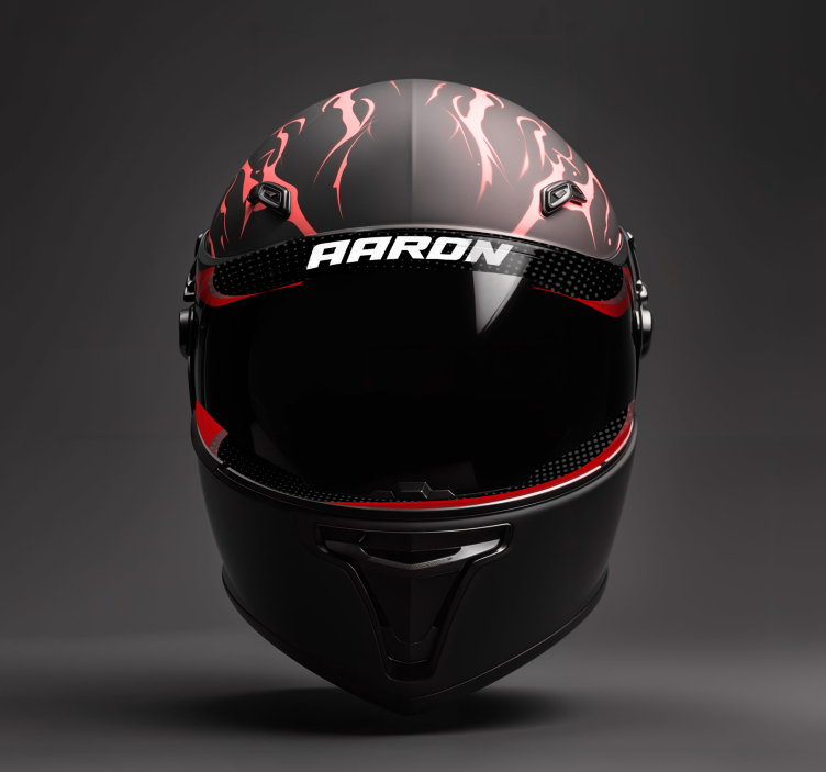 Naljepnica za motor prilagodljiv tekst vizira - TenStickers