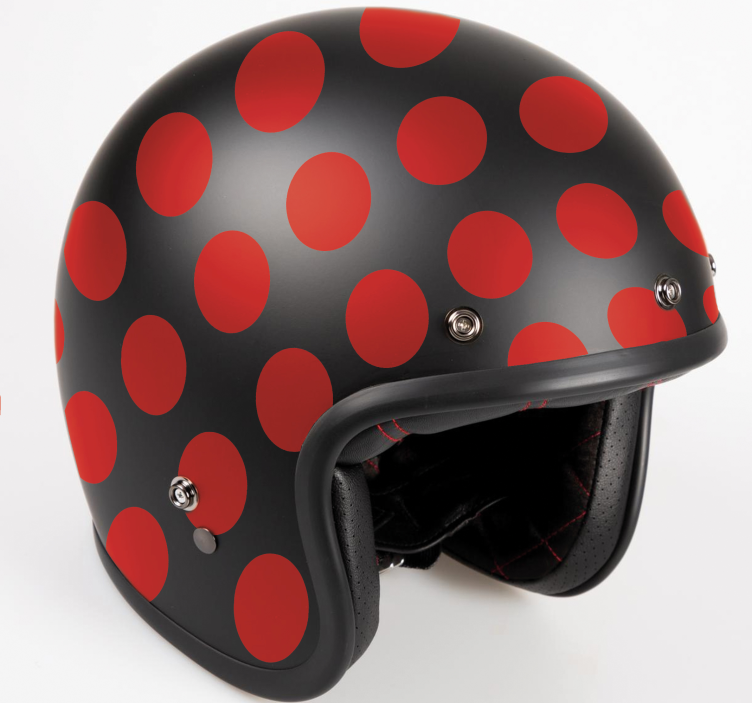 Naljepnica za motor set crvenih točkica - TenStickers