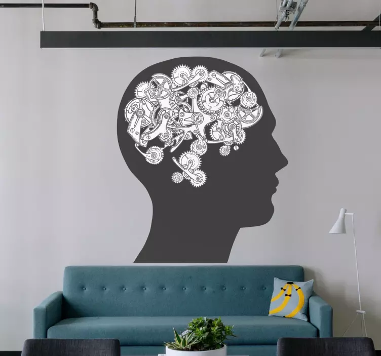 Mozak sa zupčastim naljepnicama - TenStickers