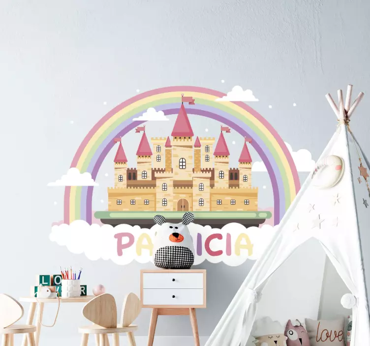 Naljepnica iz personaliziranog fantasy zamka - TenStickers