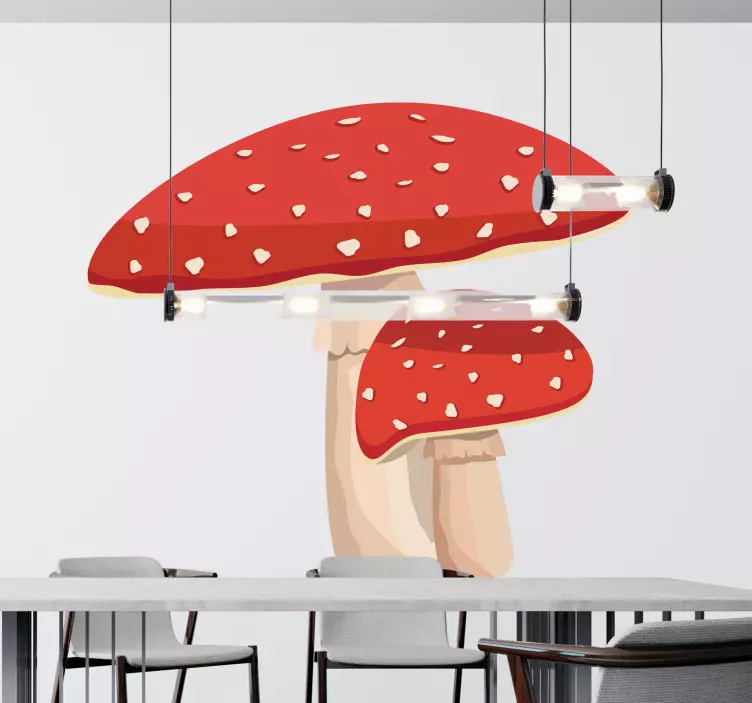 Zidna naljepnica s ilustracijom gljive amanita - TenStickers