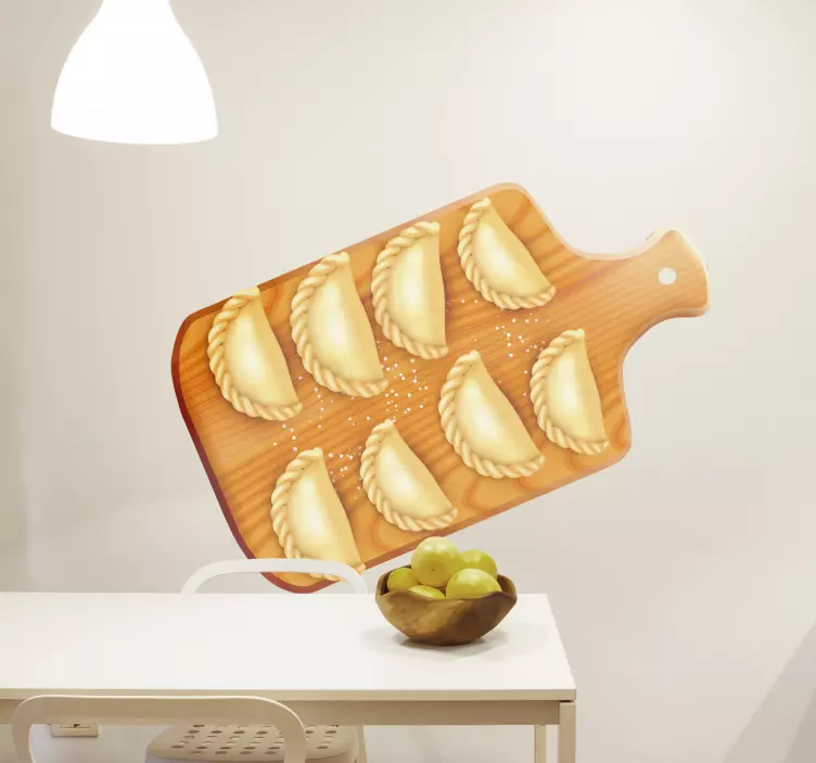 Naljepnica zidni pribor za jelo od poljskog knedle - TenStickers