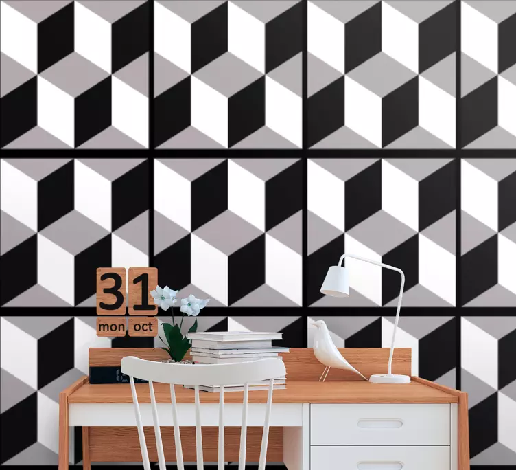 Naljepnica pločica kubičnog cementa - TenStickers