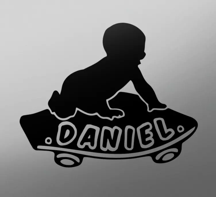 Naljepnica skateboard babyboy baby on board - TenStickers