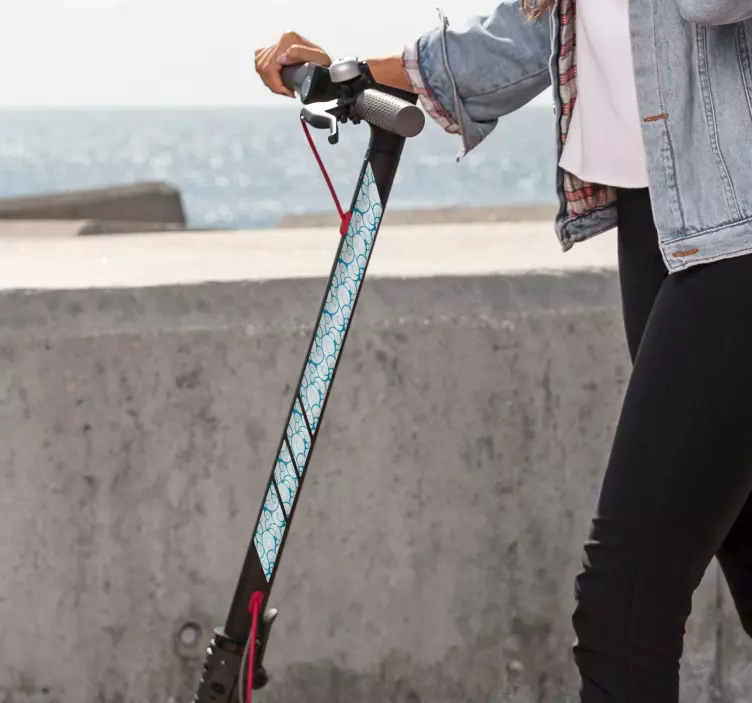 Naljepnica za skuter patinet uzorak valova - TenStickers