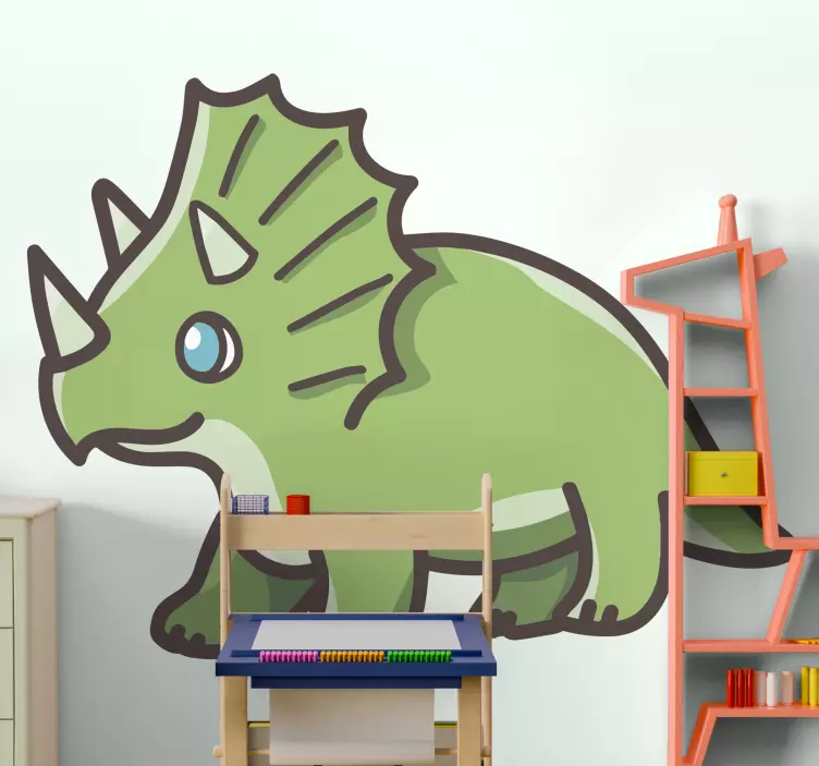 Preslatka naljepnica s triceratopsima dinosaura - TenStickers